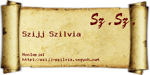 Szijj Szilvia névjegykártya